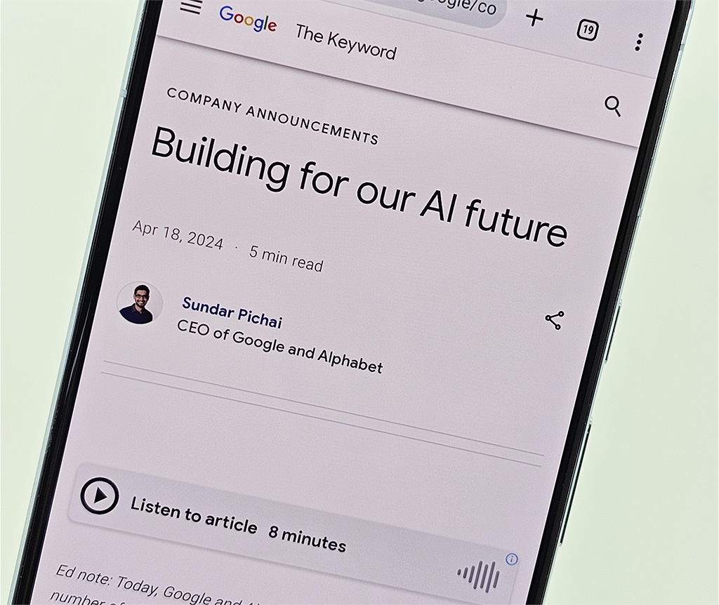 GoogleのCEO スンダー・ピチャイ氏がメッセージ公開