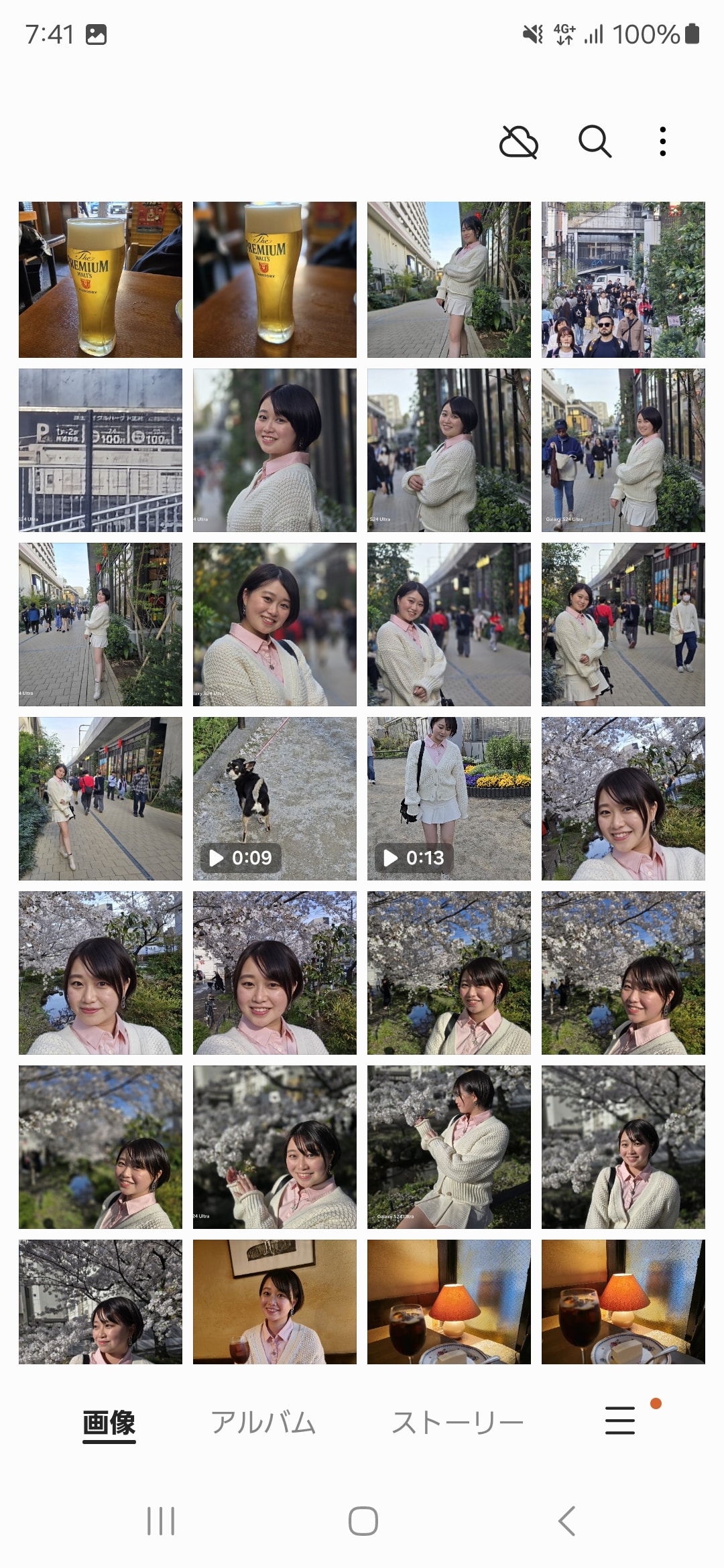 撮影した画像はサムスン独自の［ギャラリー］アプリで閲覧が可能。Googleの［フォト］アプリもインストールされているが、「Galaxy AI」による編集機能を使うときは［ギャラリー］から操作する