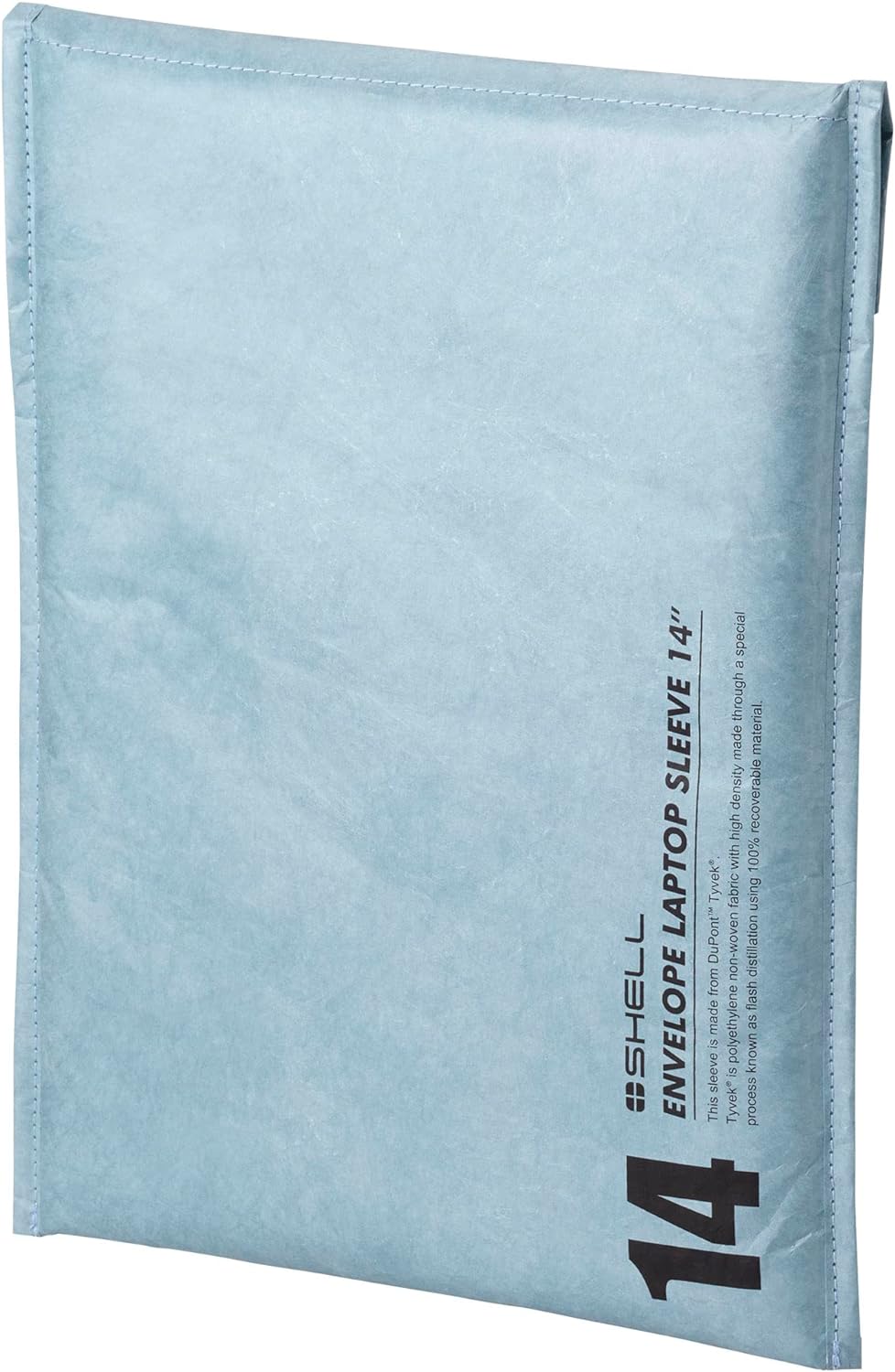 HAKUBA「ハクバ プラスシェル エンベロープ ラップトップスリーブ 14インチ」は14インチ程度までのノートPCを入れられる汎用の封筒風スリーブ。表面はデュポンのタイベック（Tyvek）素材で覆われていて、内側はクッション性が少々ある起毛素材。約70gと軽量だ。※画像はAmazon商品ページから抜粋。