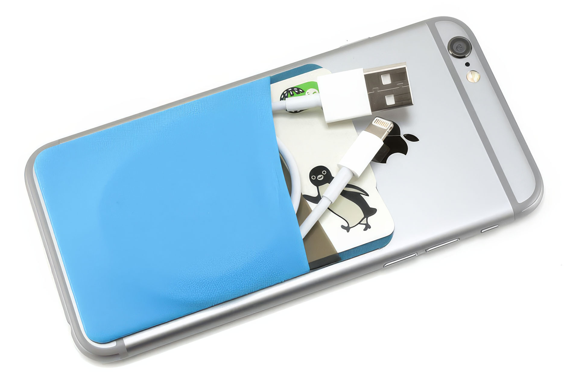 カードと短いケーブルを入れた例。