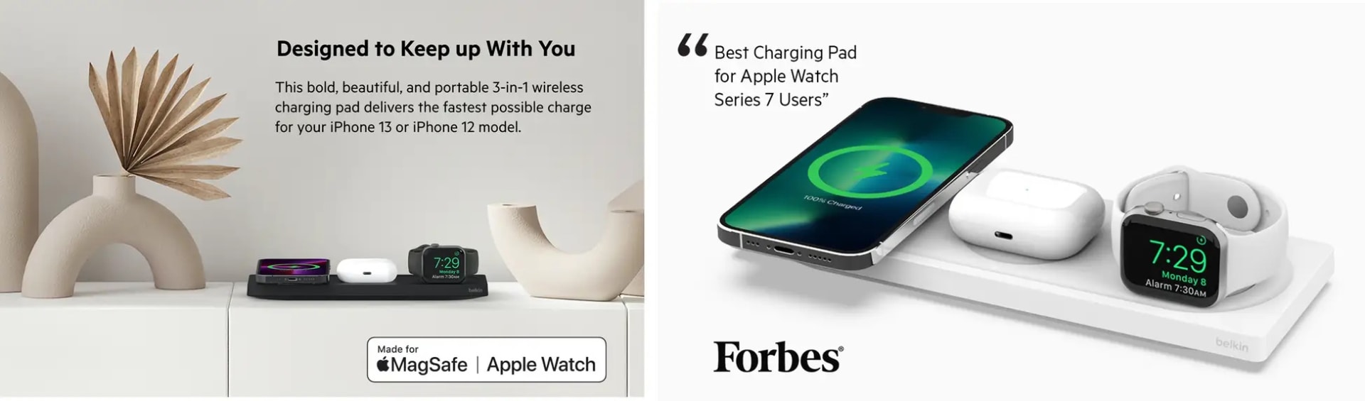 BoostCharge Pro MagSafe付き3-in-1ワイヤレス充電パッド