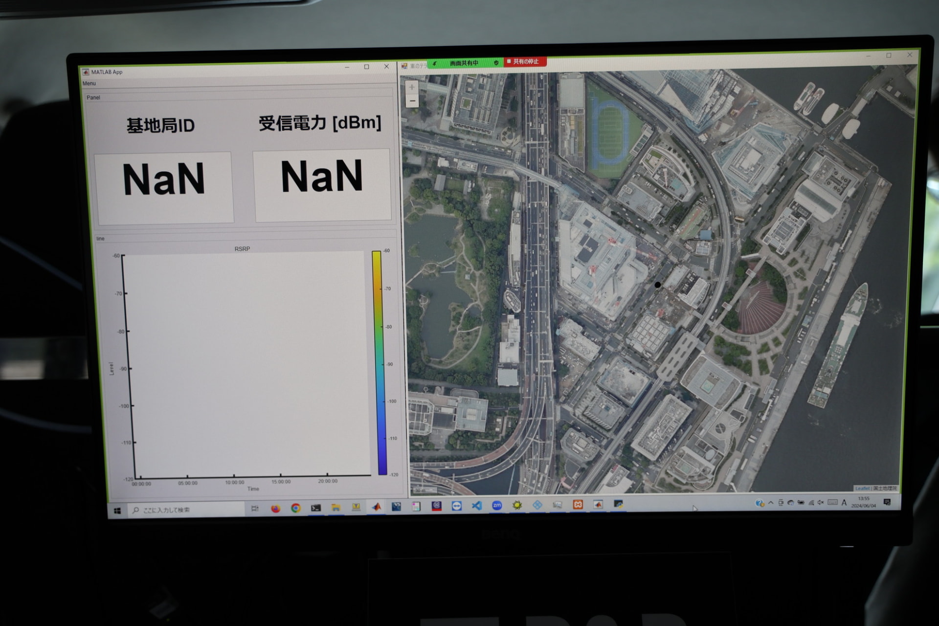 送信局直下では受信レベルが低い