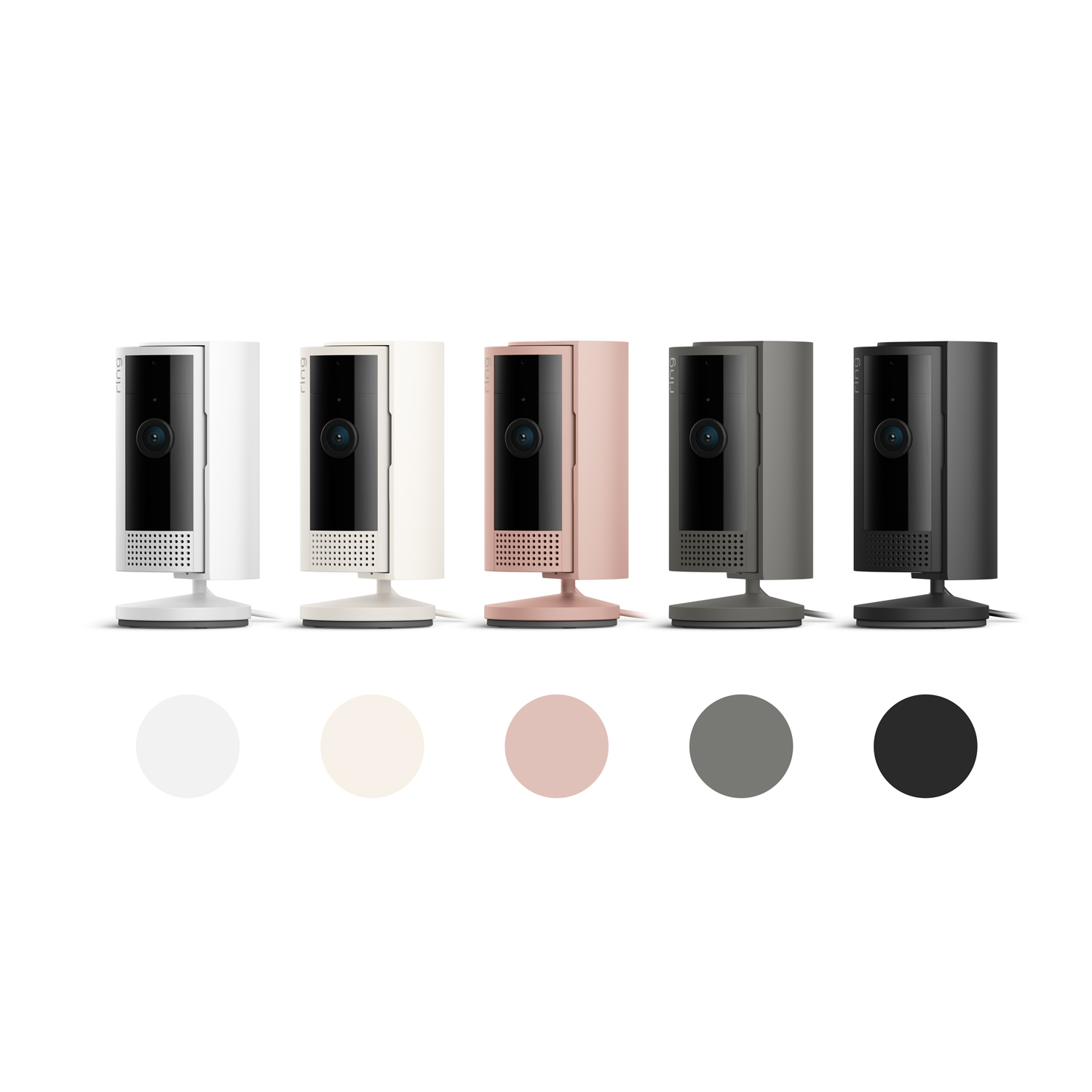 全カラーバリエーション、左からホワイト、スターライト（新色）、ブラッシュ（新色）、チャコール（新色）、ブラック