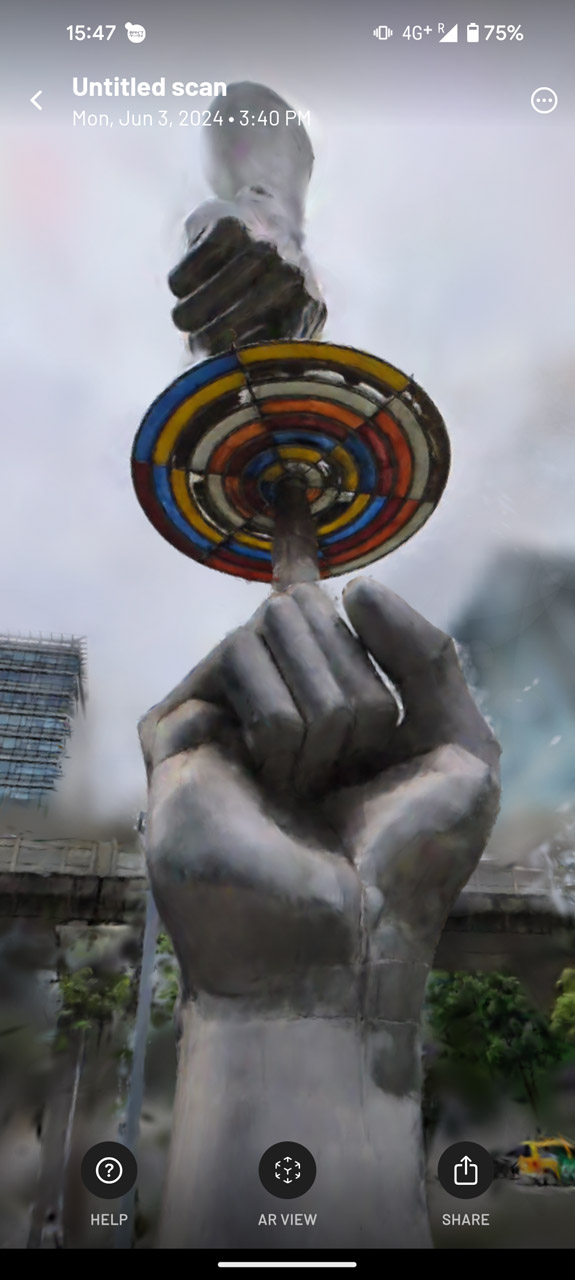 できあがった3Dデータは好きなアングルから眺められる