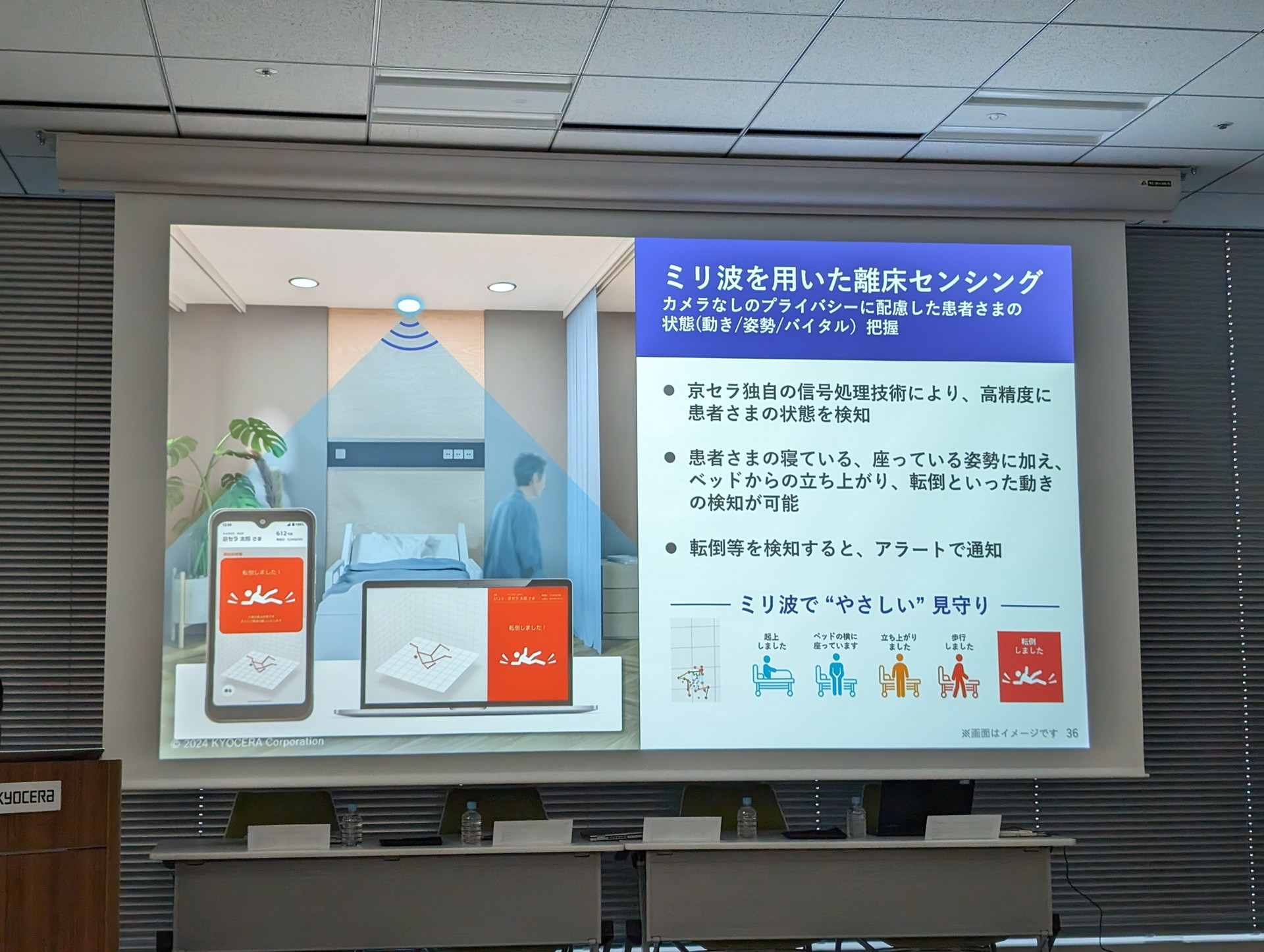 ベッドに腰かけたなども判定する