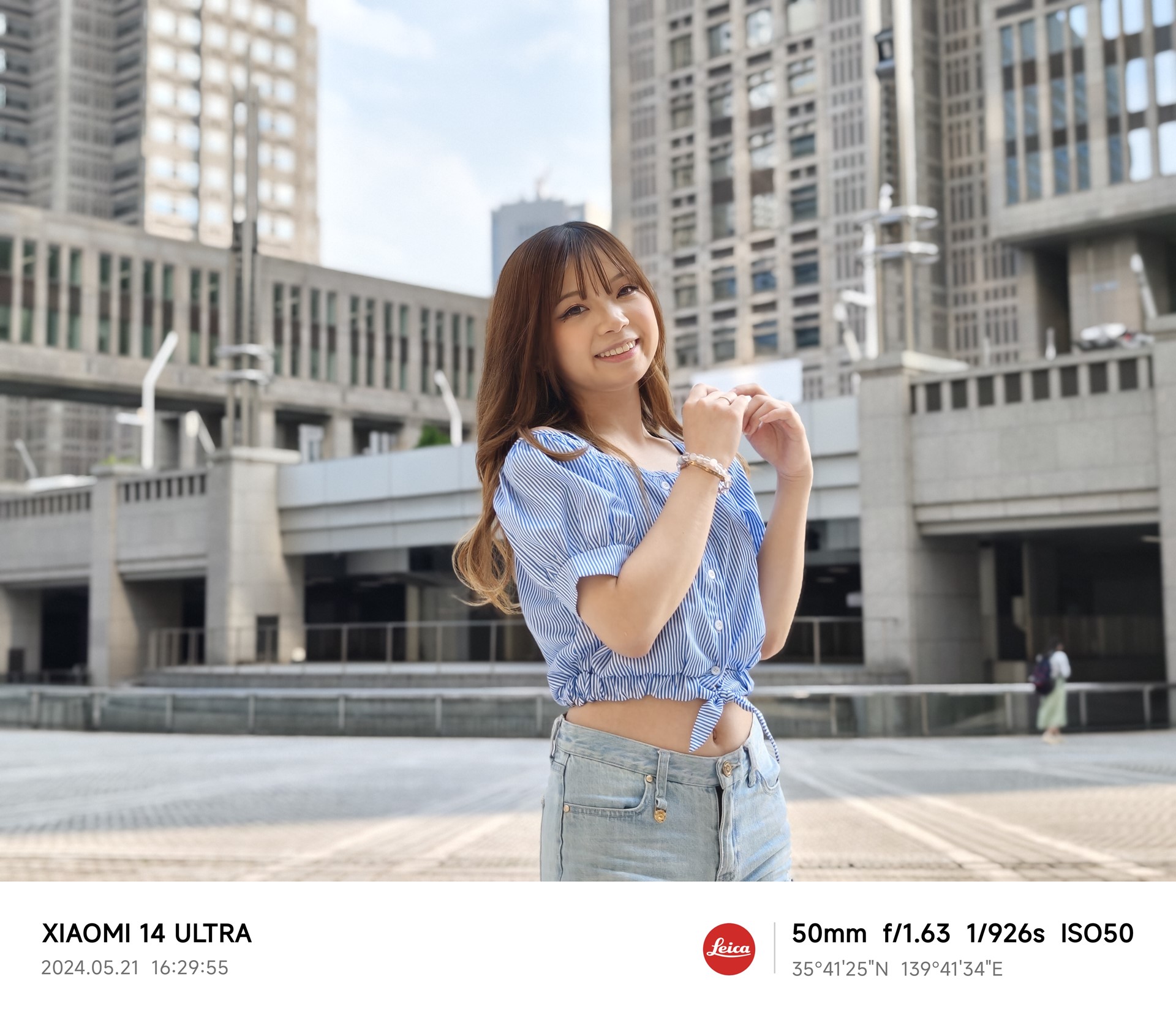 ポートレートで［50mm］を選択して撮影