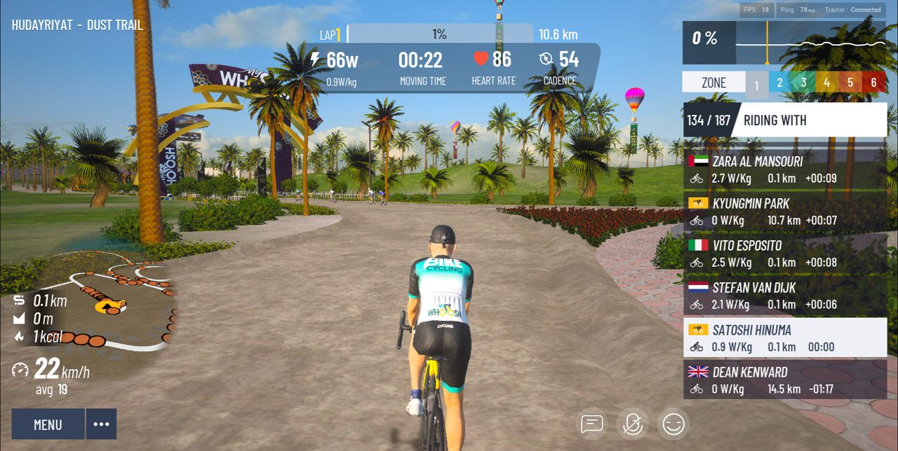 走行シーン。グラフィックがきれいな代わりに動作はやや重め