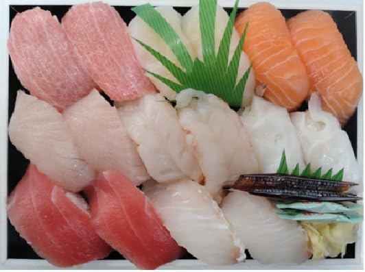 クーポン対象の注目商品（一部）<br>さかなやの寿司 生寿司（親潮）1パック、小樽なると屋ザンギ5個・1パック