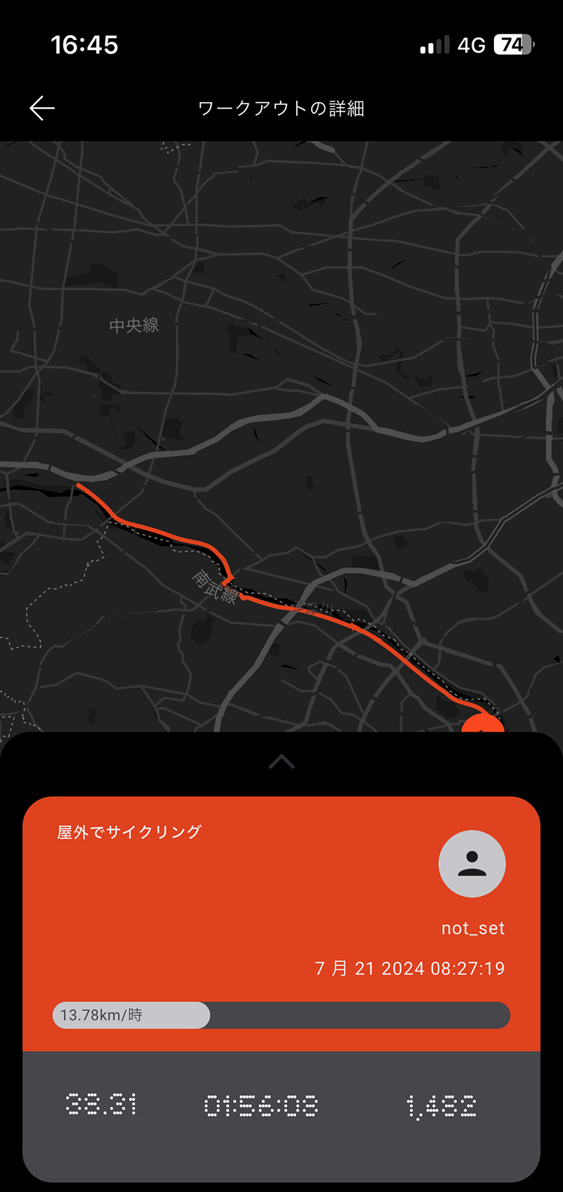 GPSによる屋外でのアクティビティも、かなり正確に記録できている