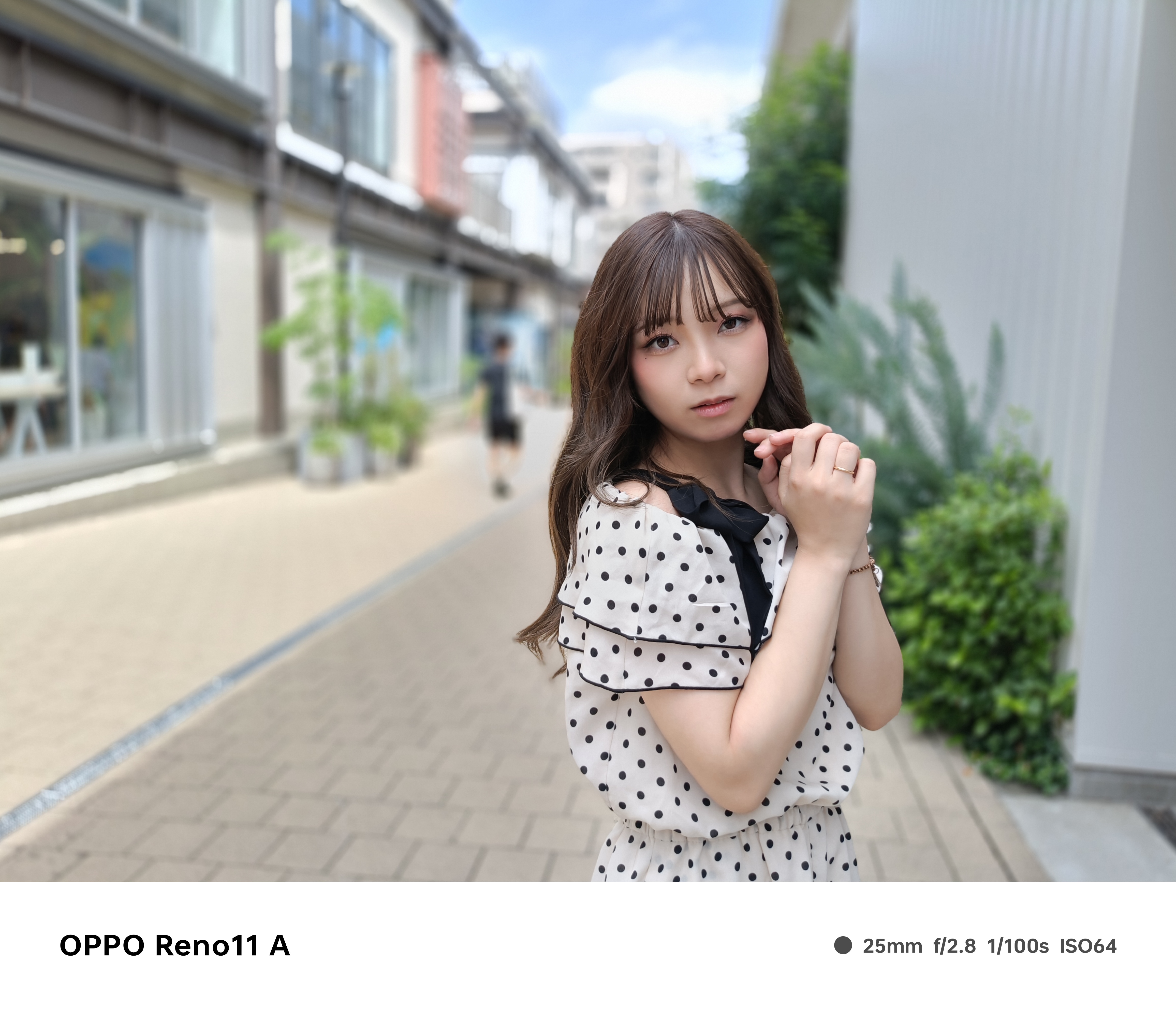 ポートレートで撮影。背景もきれいにボケている。モデル：望月ゆうり（X（旧Twitter）：<a href="https://x.com/Tiara00107">@Tiara00107</a>、Instagram：<a href="https://www.instagram.com/mochi.yuri_/">@mochi.yuri_</a>、所属：<a href="http://bonbon-famin.com/">ボンボンファミン・プロダクション</a>）
