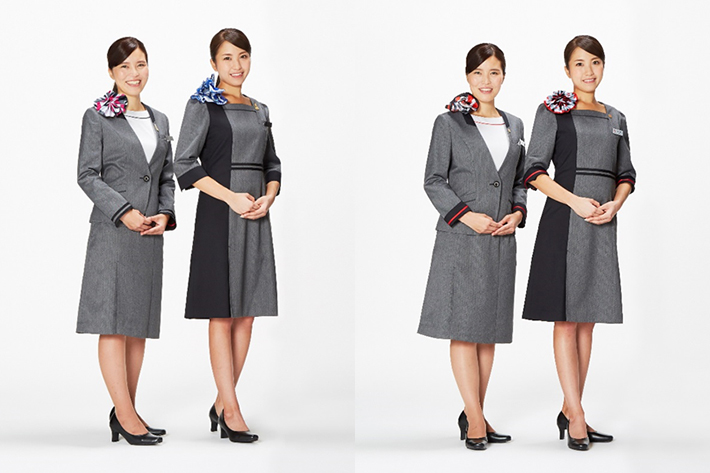 現在のユニフォーム（春秋冬用）。左はソフトバンク、右はワイモバイル