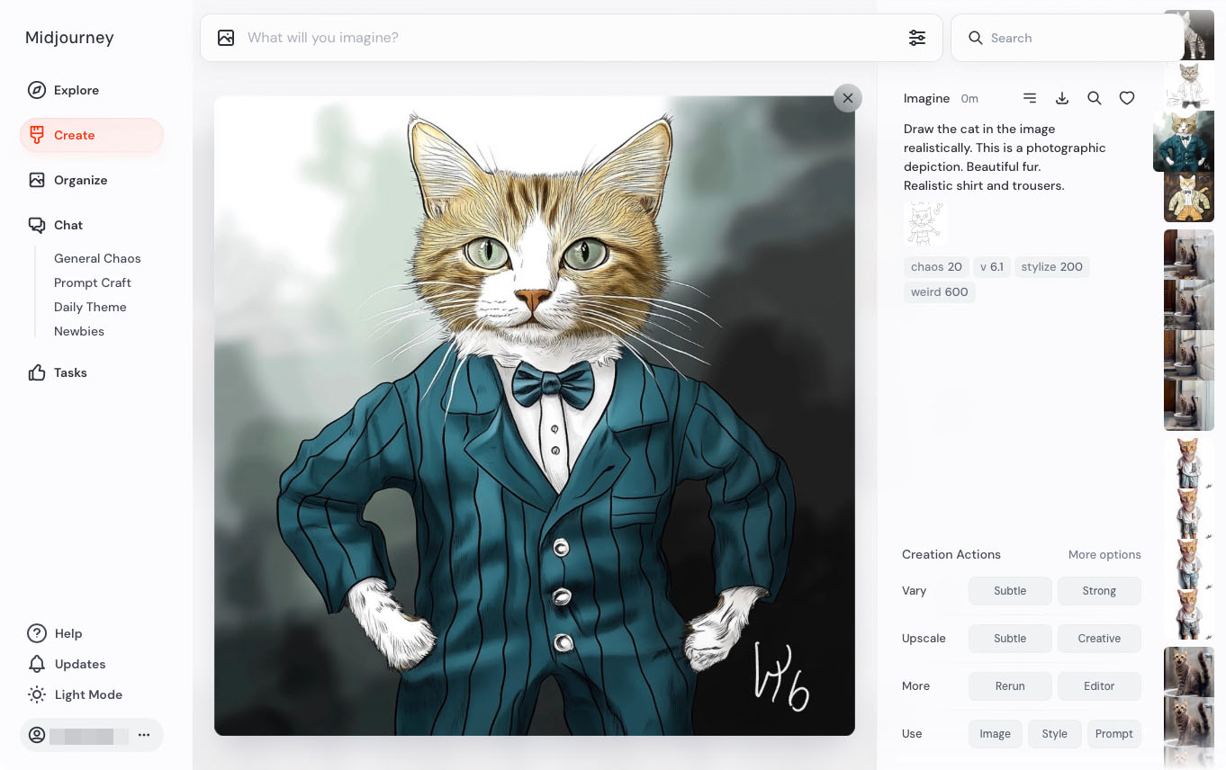 生成された画像をモト画像としてさらに生成……などとすると多数の類似画像が得られたりもする。