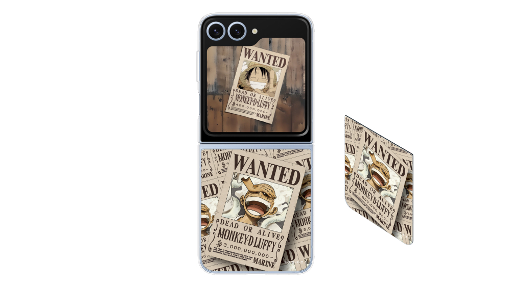 「ONE PIECE WANTED POSTER ＜Monkey・D・Luffy＞ Flipsuit Card for Galaxy Z Flip5 & Z Flip6 Flipsuit Case」