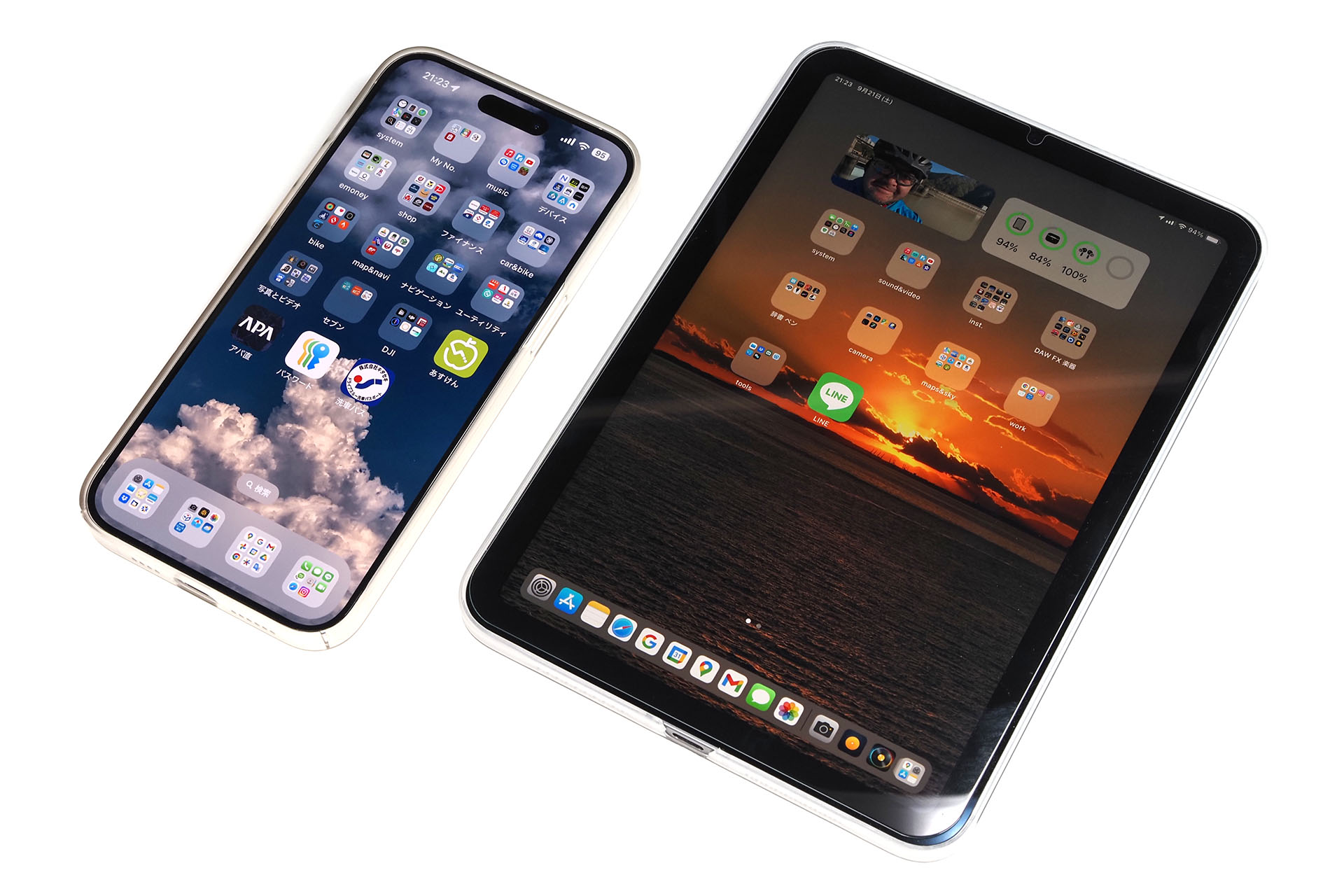 iPhone 15 Pro MaxとiPad mini 6を常用している。用途に応じて少々使い分ける感じ。