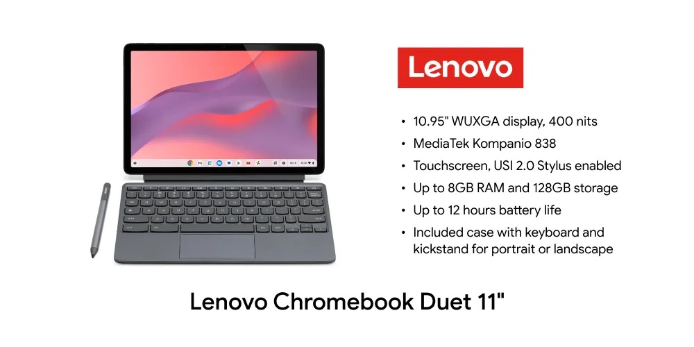 「Lenovo Chromebook Duet 11”」