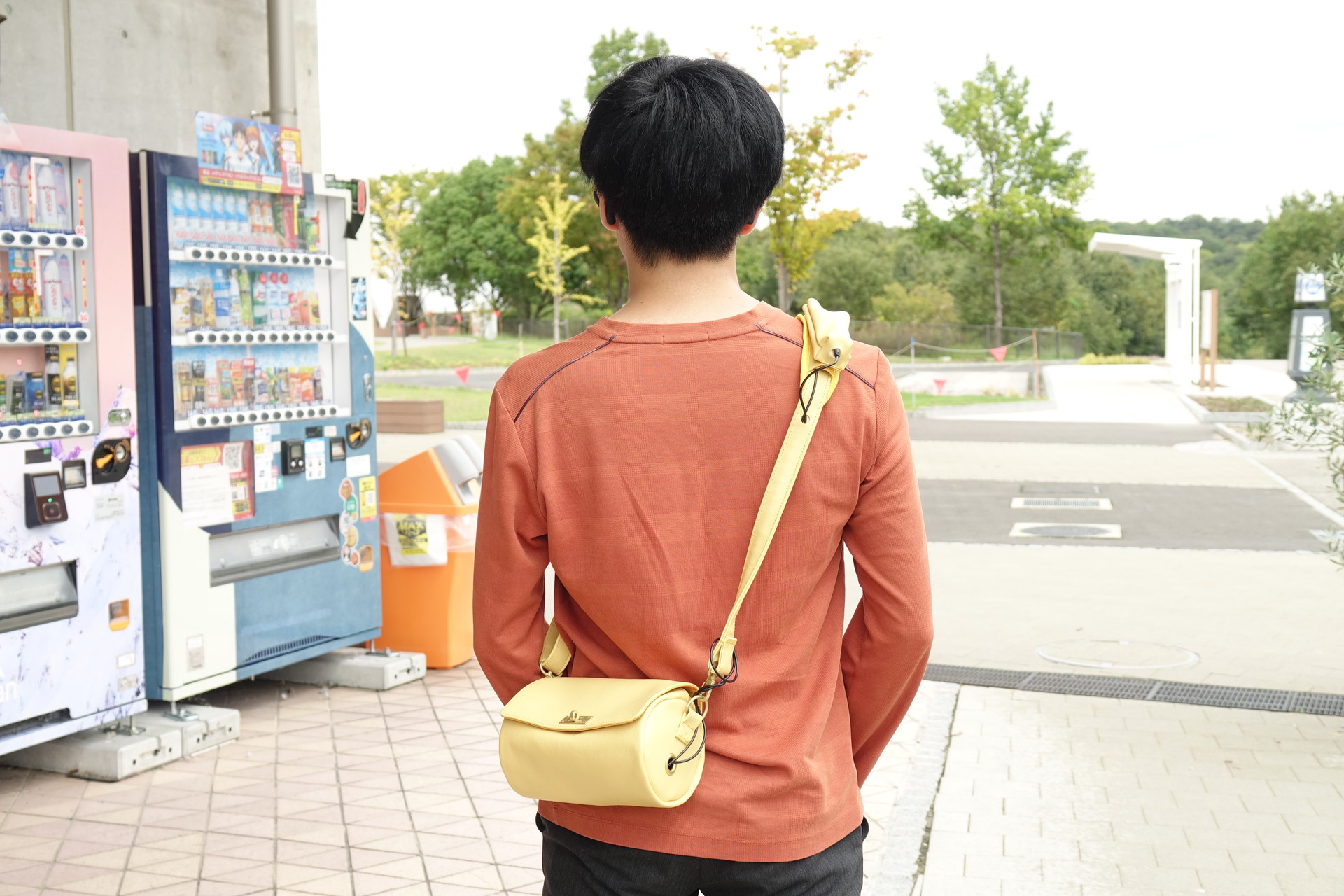 帽子は持参するリュックの上に載せるとちょうど良い