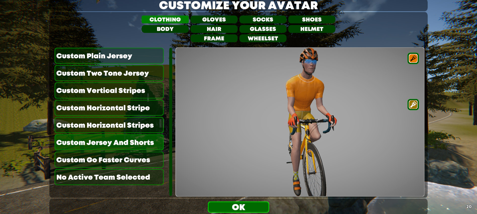 indieVeloのアバターカスタマイズ画面