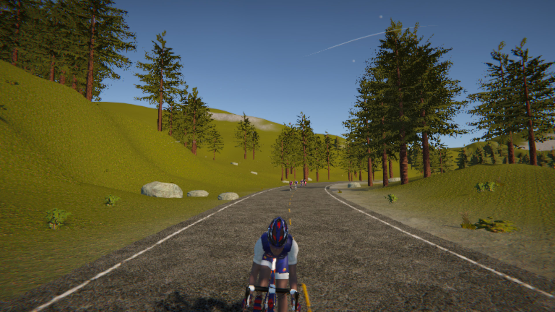 そのときの後方の視野はこんな感じ