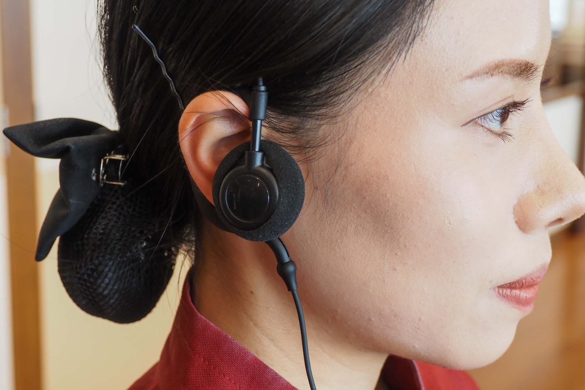 Buddycomを装着した状態