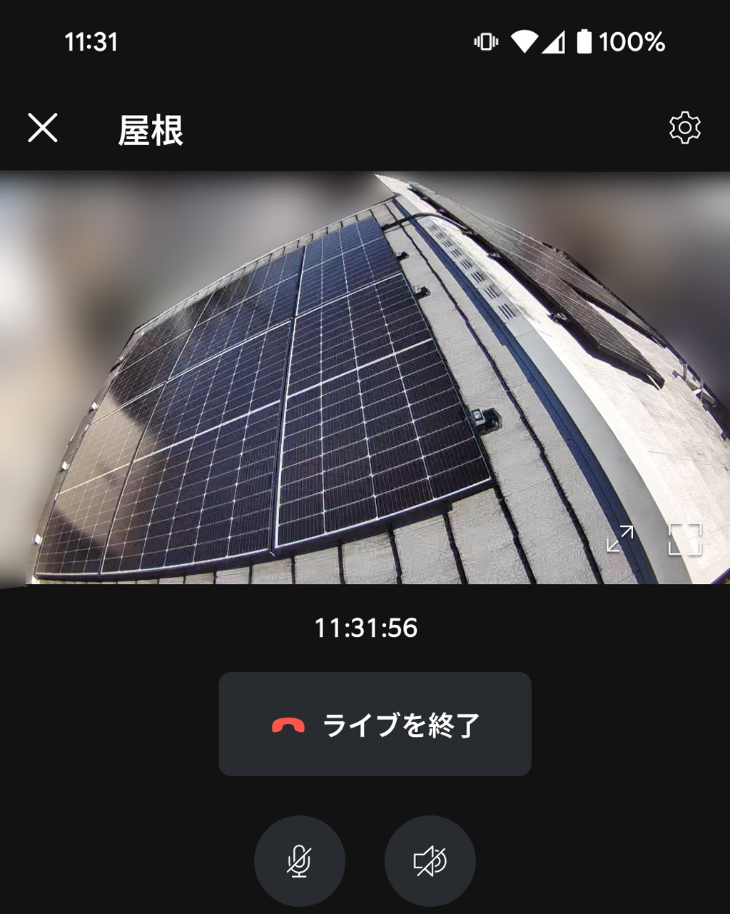 屋根上の監視映像