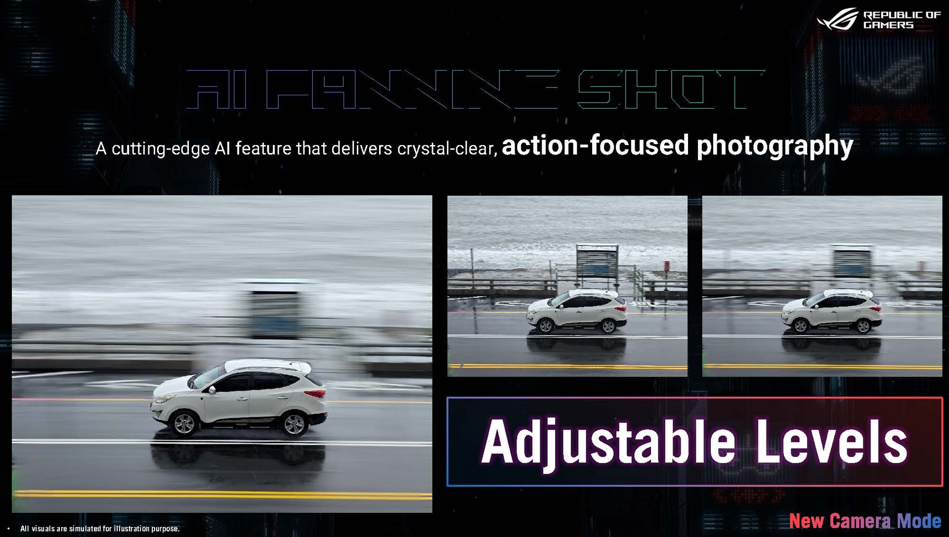 流し撮りができる機能