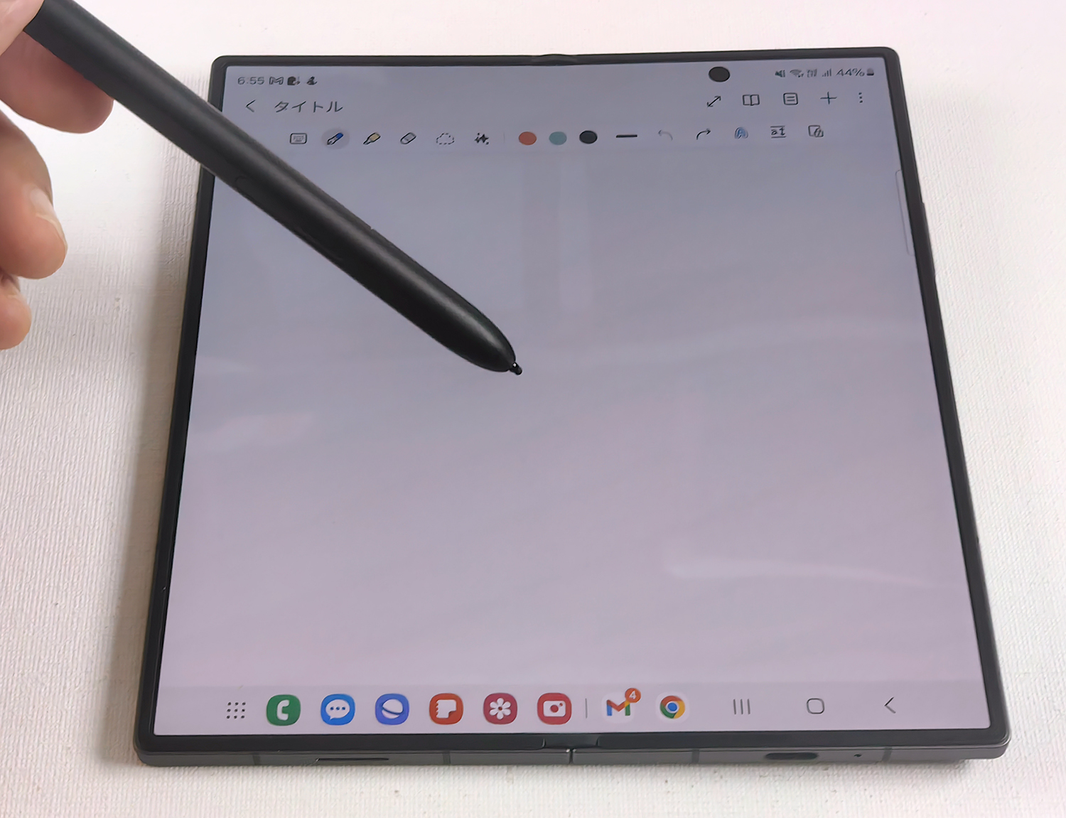 Sペンには非対応、手書き入力はできない