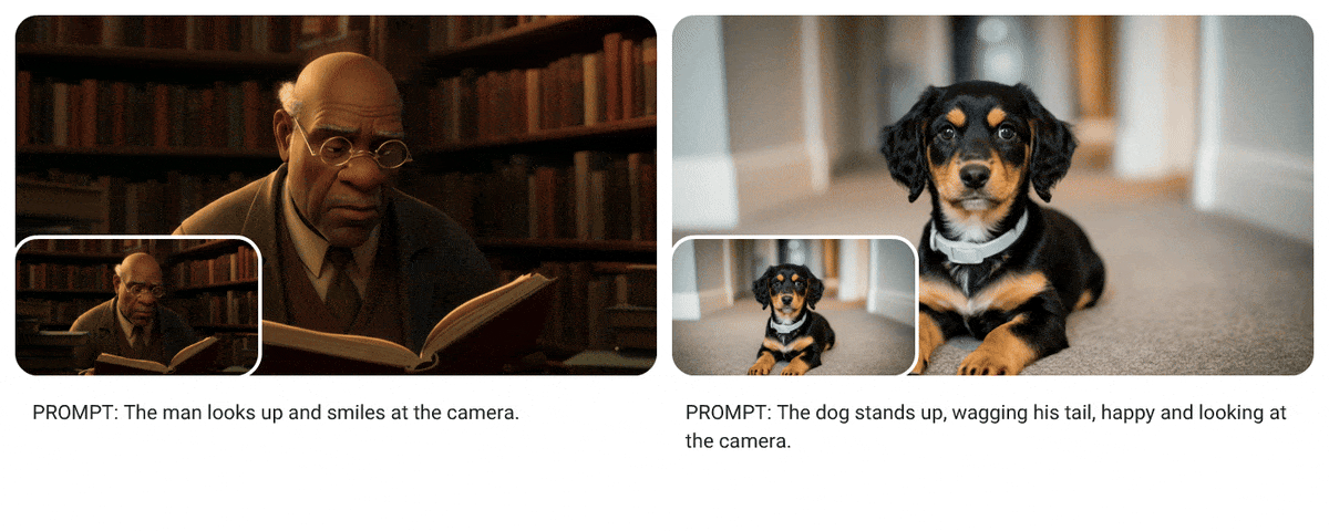 画像から動画を生成する例