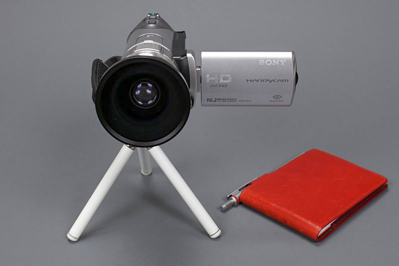 着座しての取材時にとった方法。取材相手をビデオカメラで撮って身振り手振り音声を全部記録。メモ書きをあまり多く取らずに済み、取材自体に集中できて便利であった。