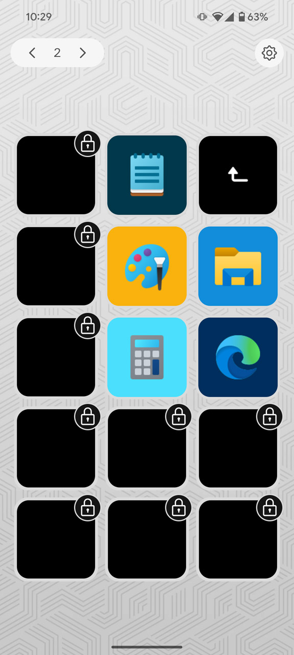 フォルダ内にはアプリケーションのショートカットなど