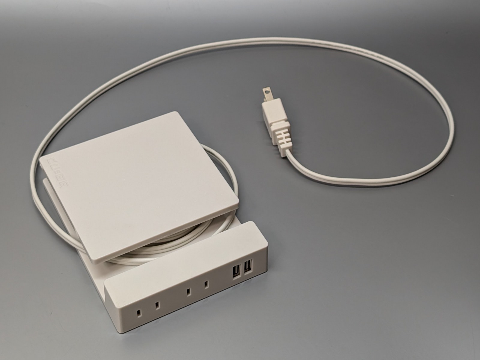 ケーブル長は2.5mと、この手の製品としては驚くほど長い。スイングプラグでないのは玉に瑕