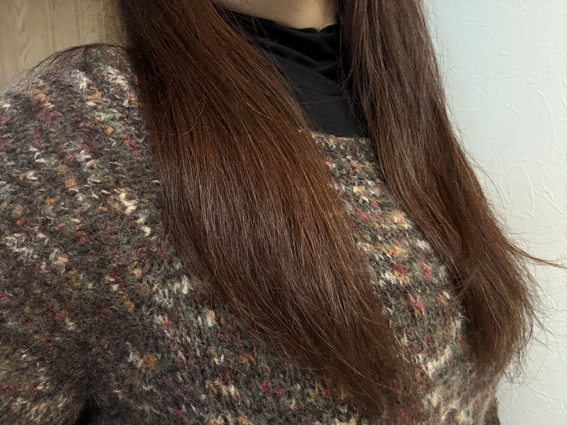 ボサボサの中に見え隠れするツヤ