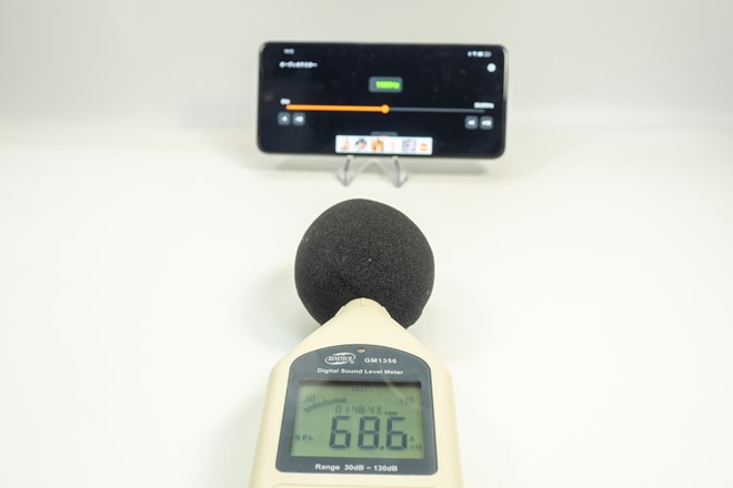 100％ボリュームで68.6db