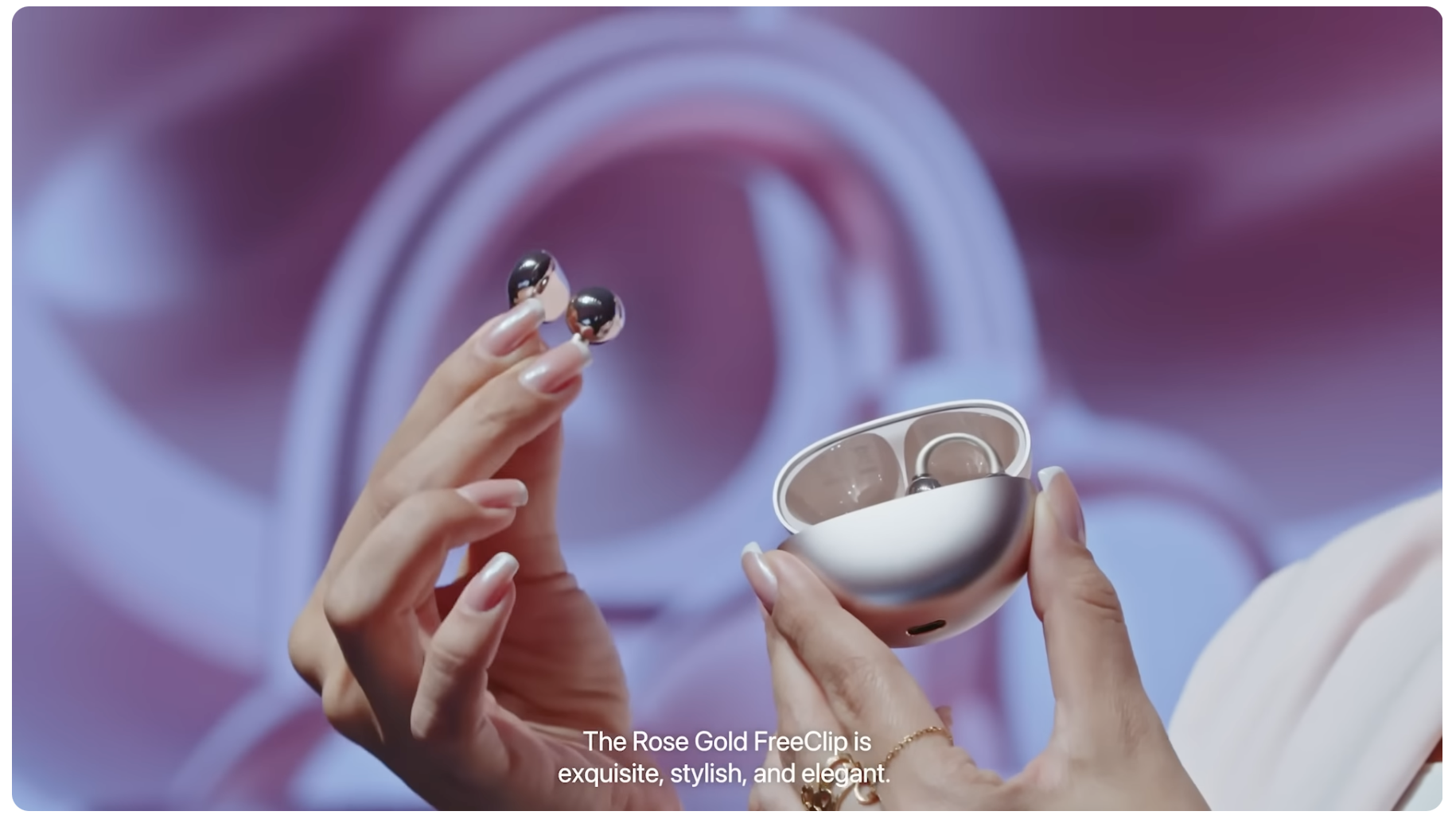 「HUAWEI FreeClip」新色のローズゴールド