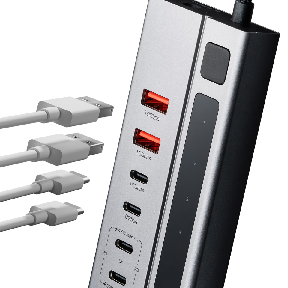 サンワサプライから、最大45WのPD充電可能なUSBハブ発売