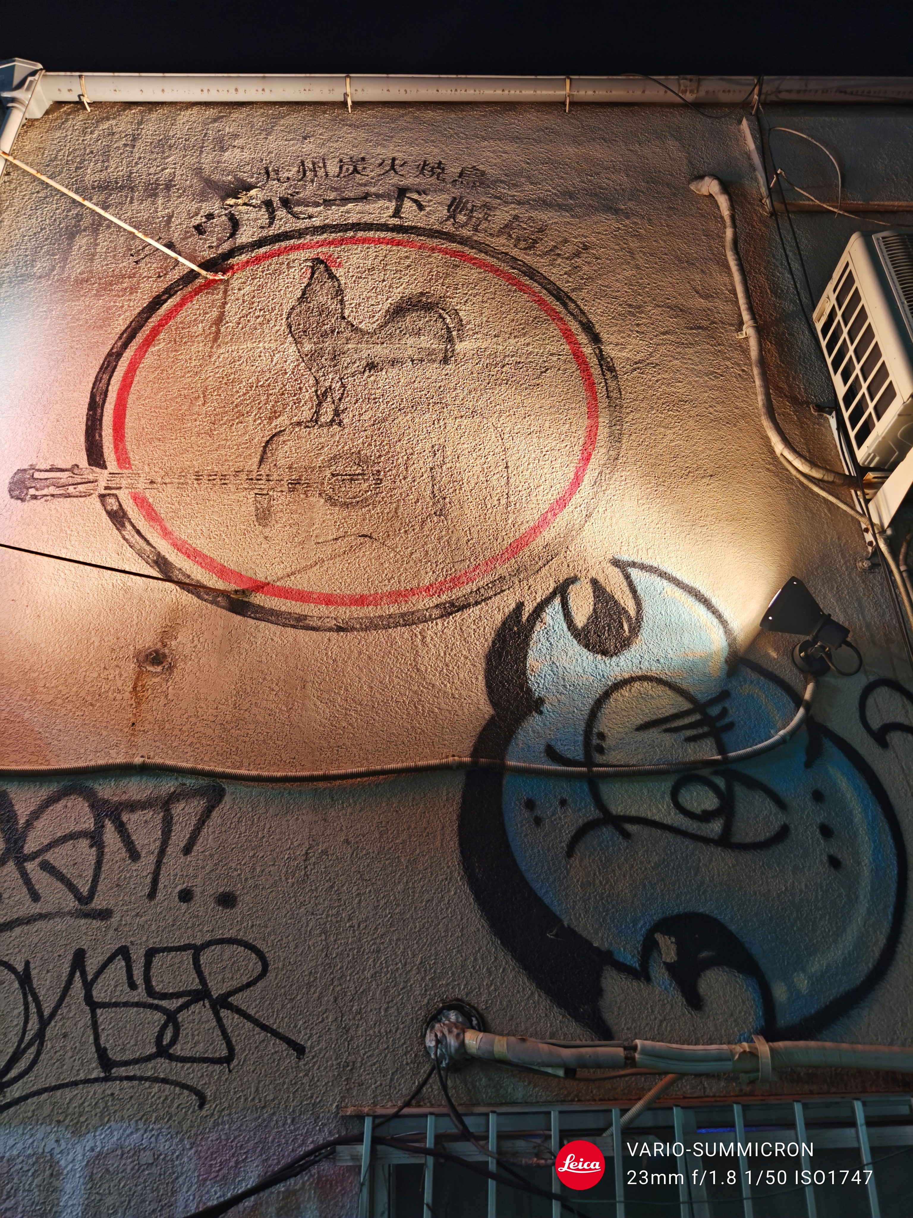 夜の街で飲み屋街の壁を撮った。ザラザラとしたその質感を「AQUOS R9 pro」は見事に描いてくれた。ハイライト部からシャドウ部までトーンの連続感がいい