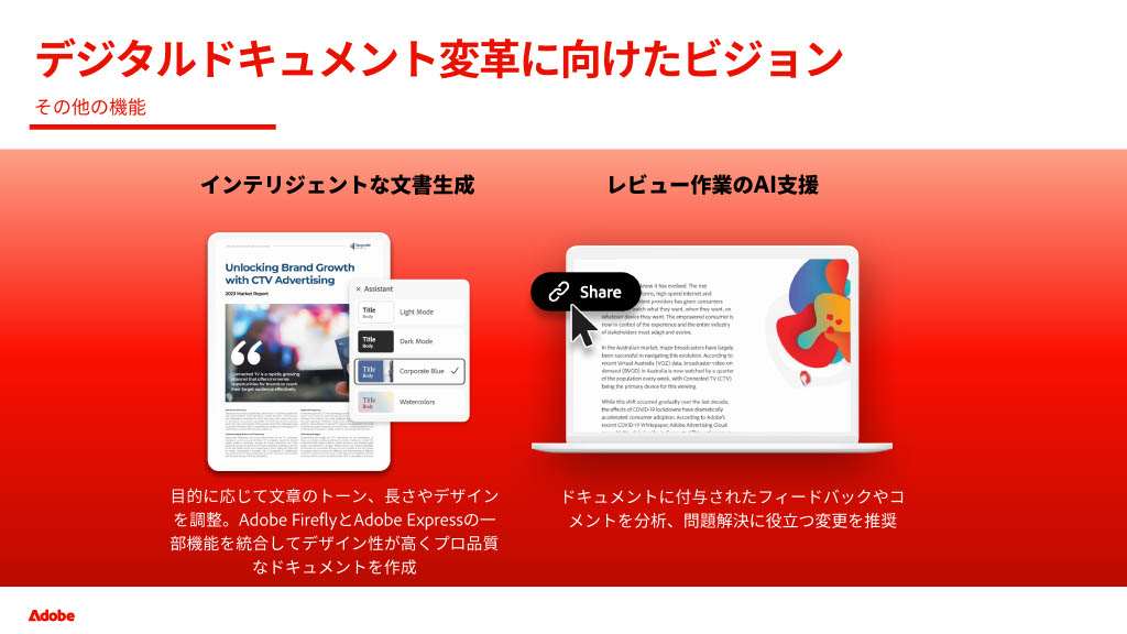 開発中の機能。目的にあった文章生成機能やレビュー作業の支援など