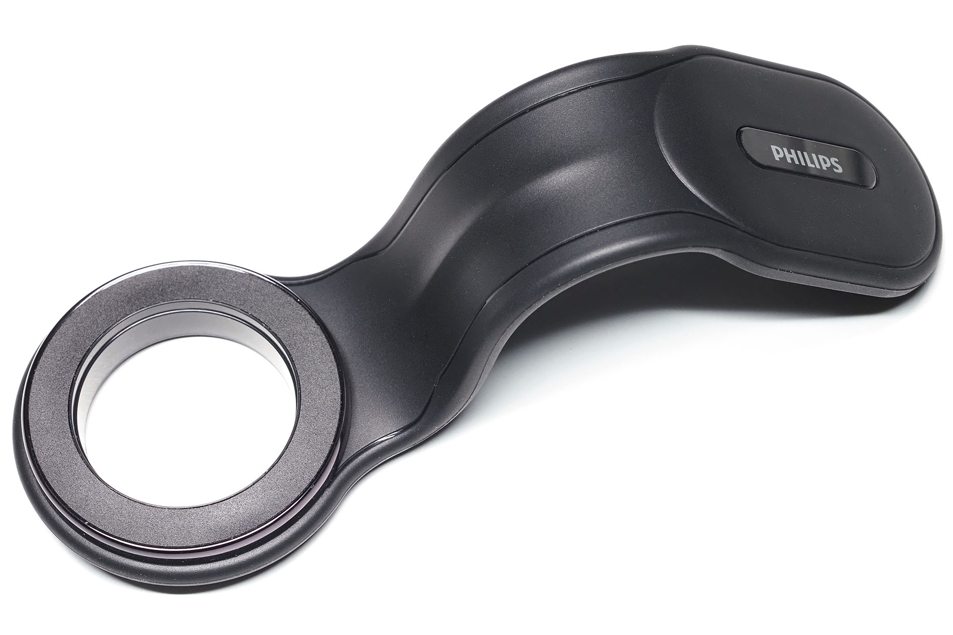 本体の両端以外はこのように曲げられる。曲げた状態を保ち続けるが、わりと容易に平らに戻せる。