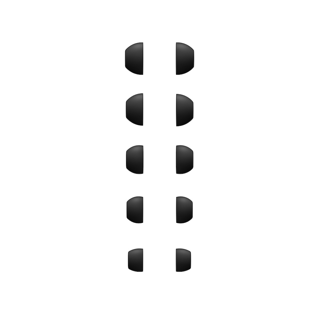 イヤーチップはXS、S、M、L、XLの5種類が用意される