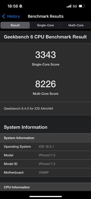 CPUの処理能力はiPhone 16と同等。その意味ではコスパの高い1台と言える