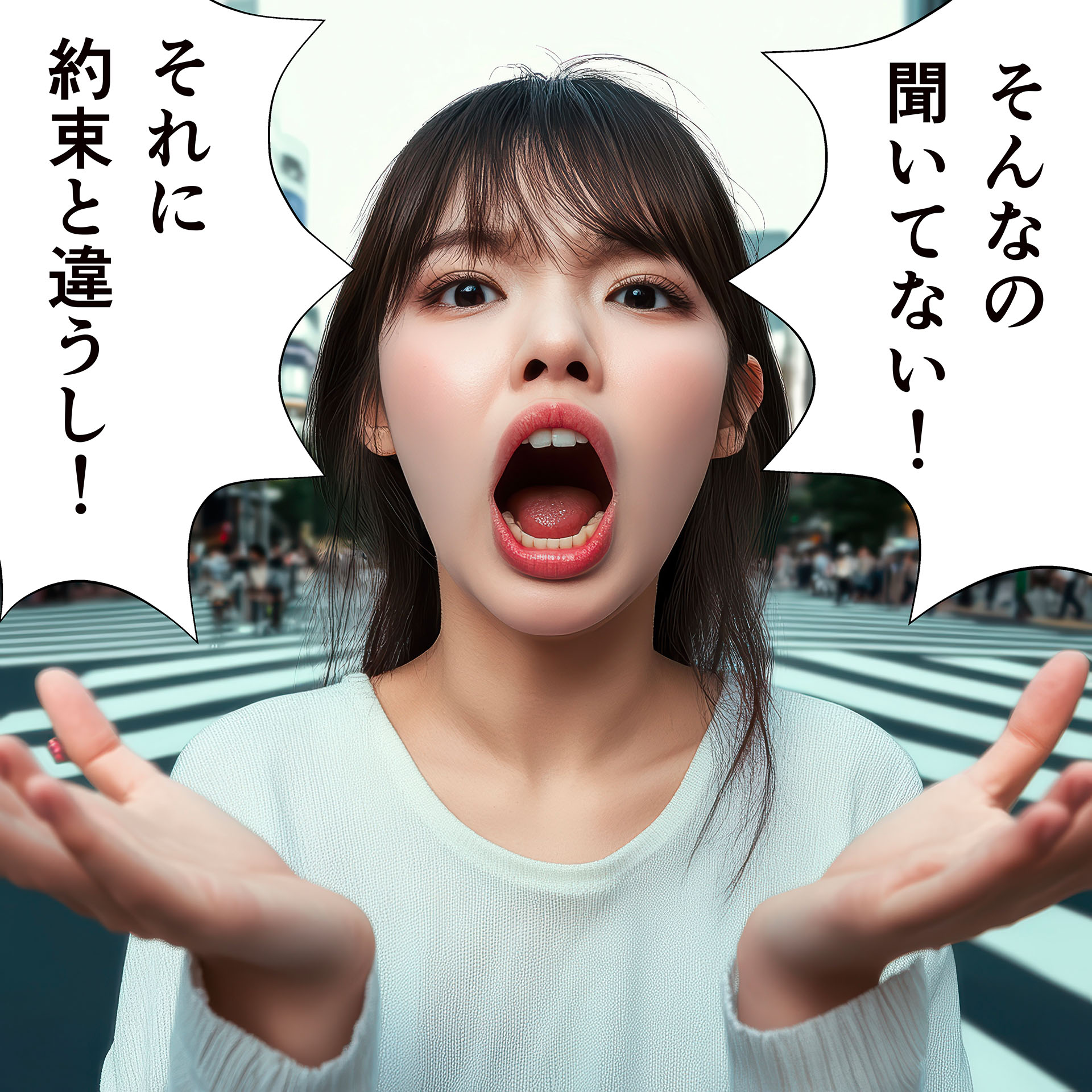 こちらはセリフのみアンチゴチ体にしたもの。