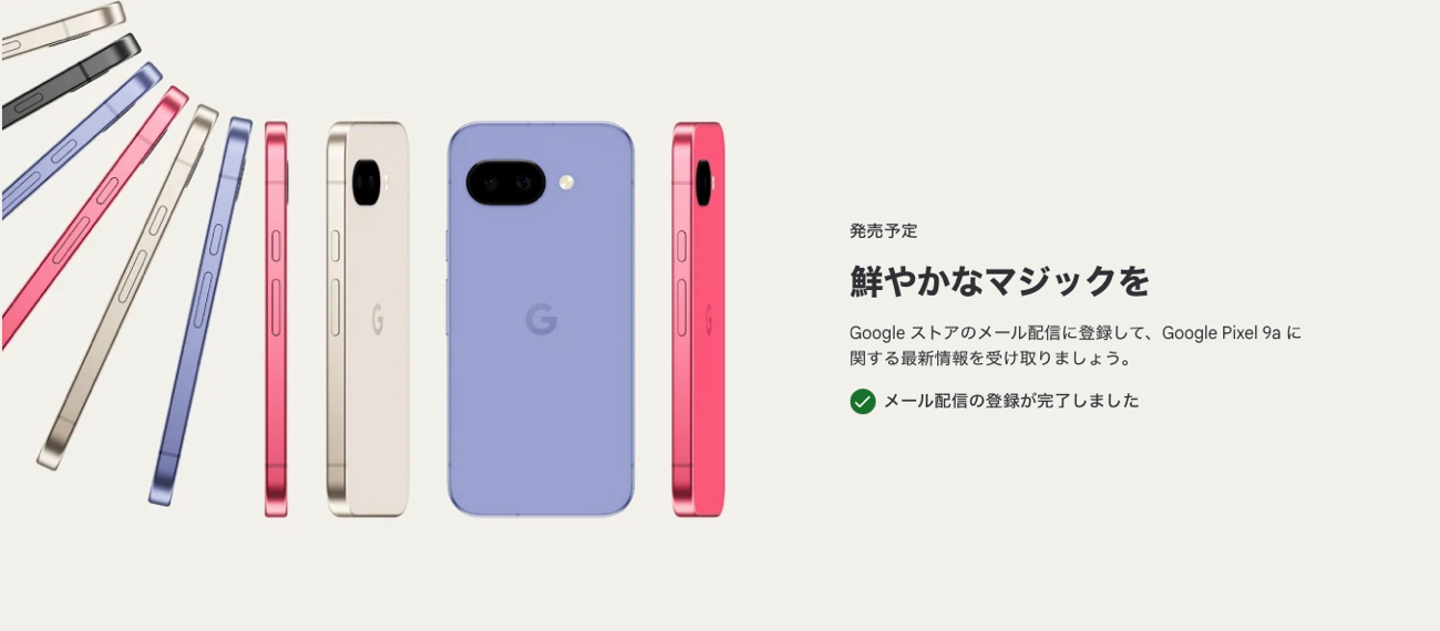 日本のGoogle Storeには現在（2025年3月20日現在）、この画像が掲載されているのみ。他のページへのリンクもない
