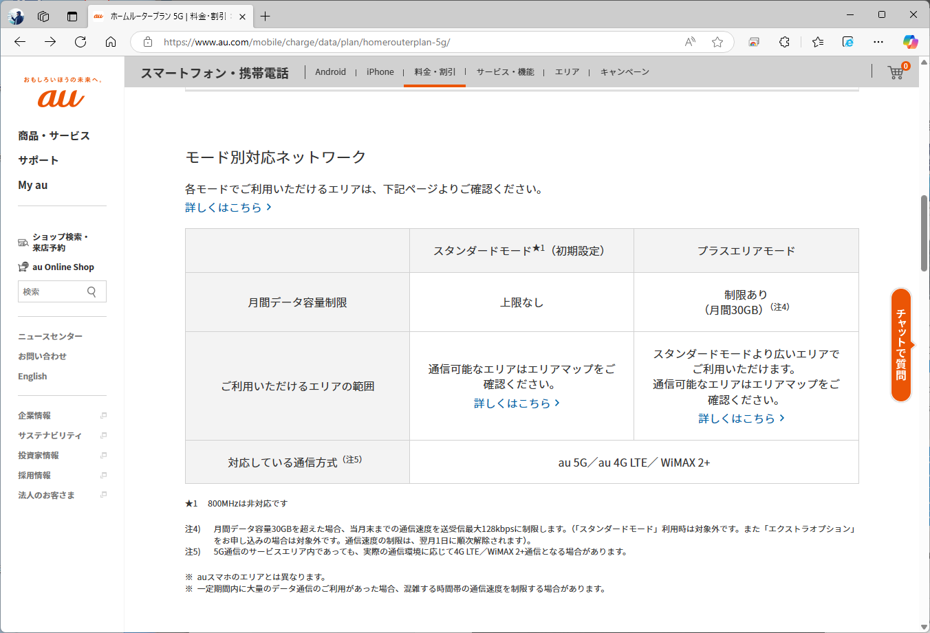 スタンダードモードは無制限だが、プラチナバンドに非対応
