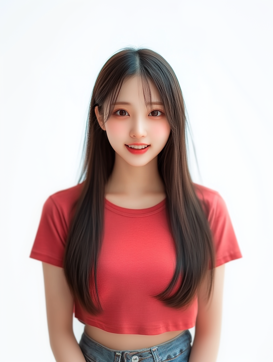 これはMidjourneyで生成した女性。これをGemini 2.0 Flashに与え（具体的にはGoogle AI Studioで使用）、テキストで求める変化などを入力（チャット）する。