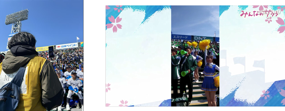 第97回選抜高等学校野球大会の中継で利用された様子