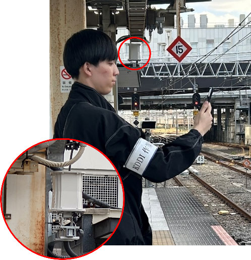 ミリ波中継機の様子