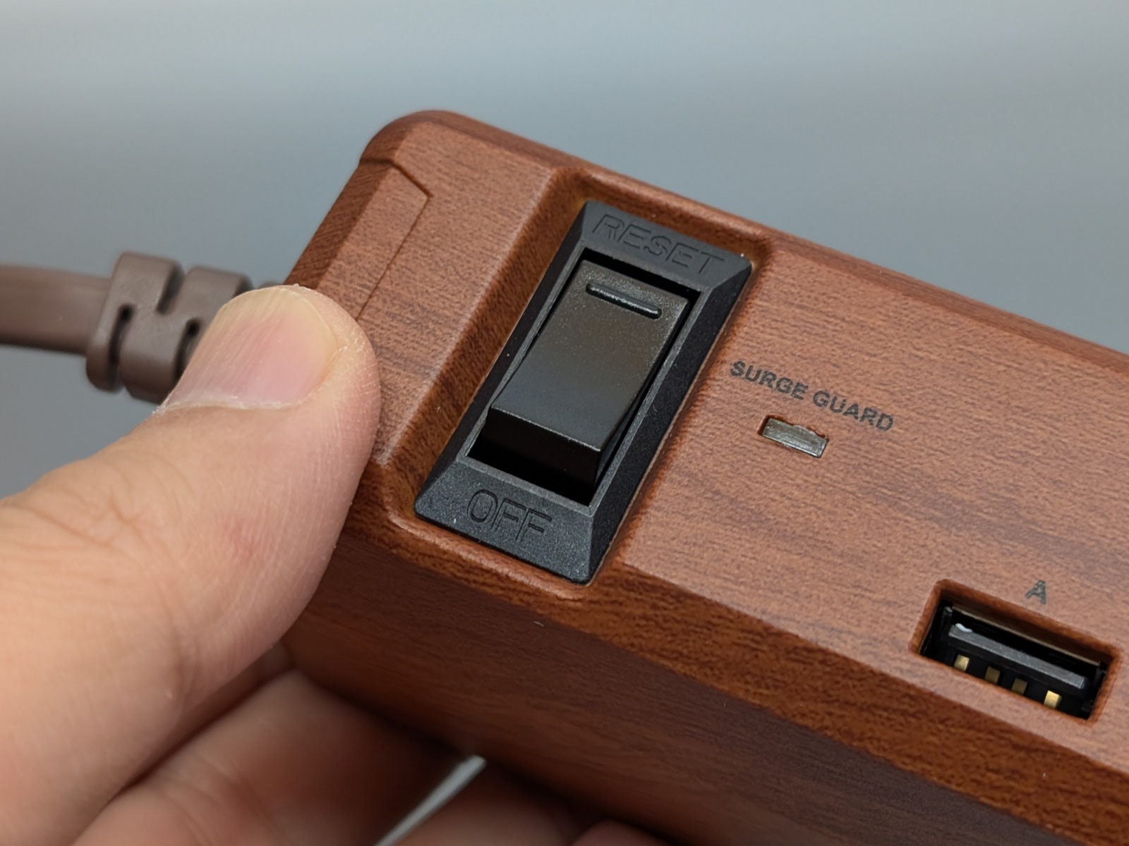 一括スイッチにブレーカーを内蔵。さらに雷サージガードも内蔵する