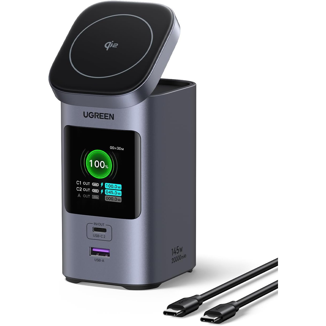 「UGREEN Nexode モバイルバッテリー 4-in-1 (20000mAh・145W)」（PB771）