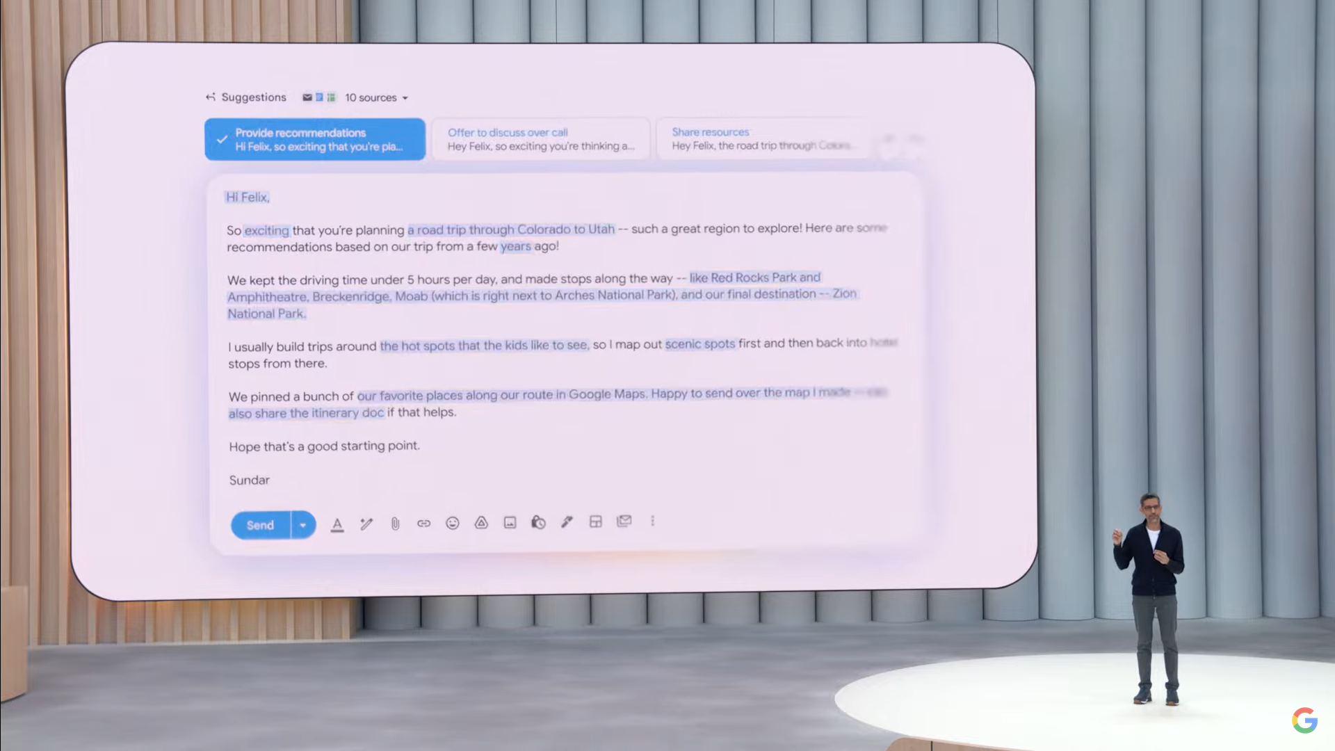メモなどの情報を過去のメールと同じスタイルで作成する