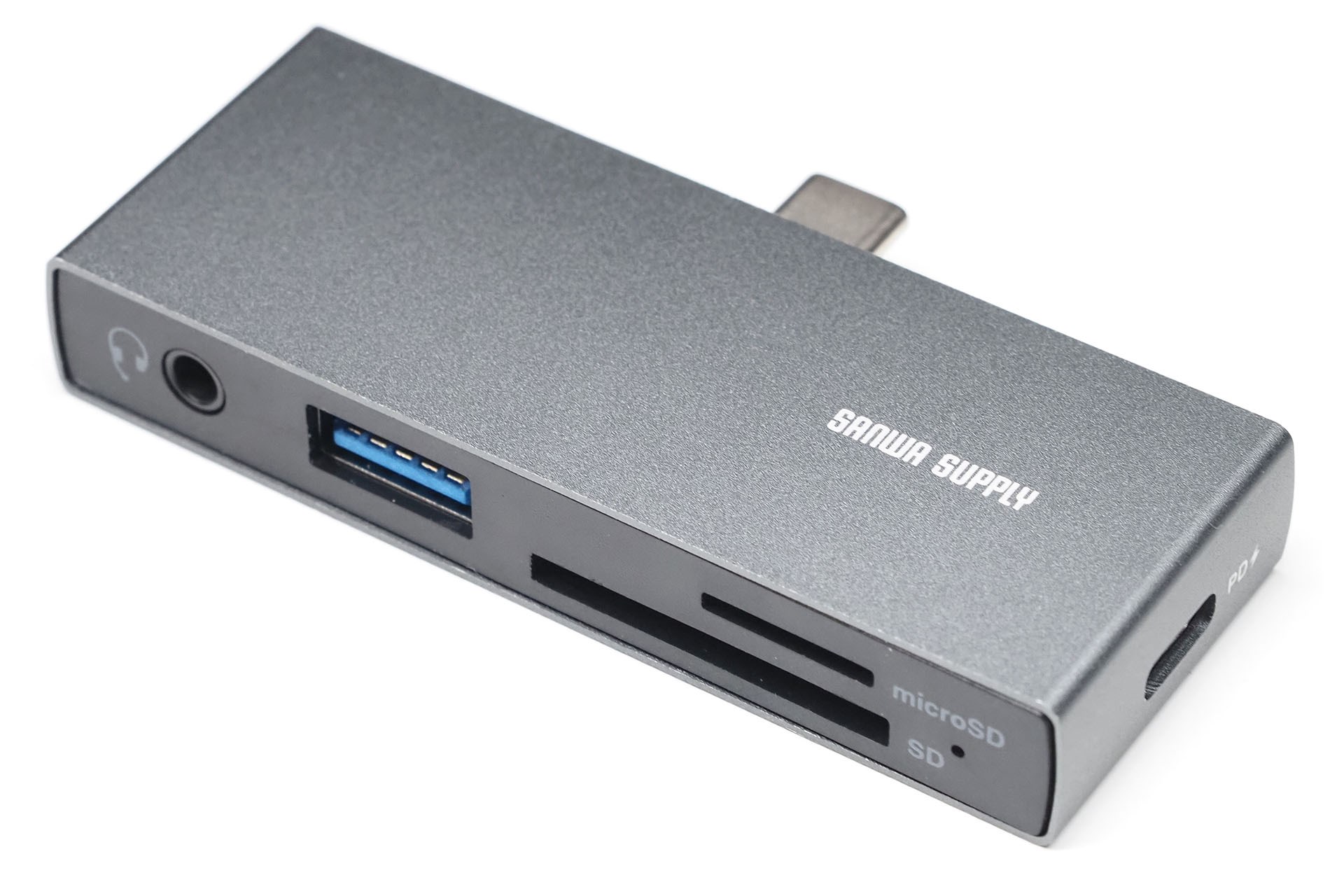 サンワサプライ「400-ADR339GM」は5-in-1のUSB Type-C接続ハブ。直販価格は2980円。