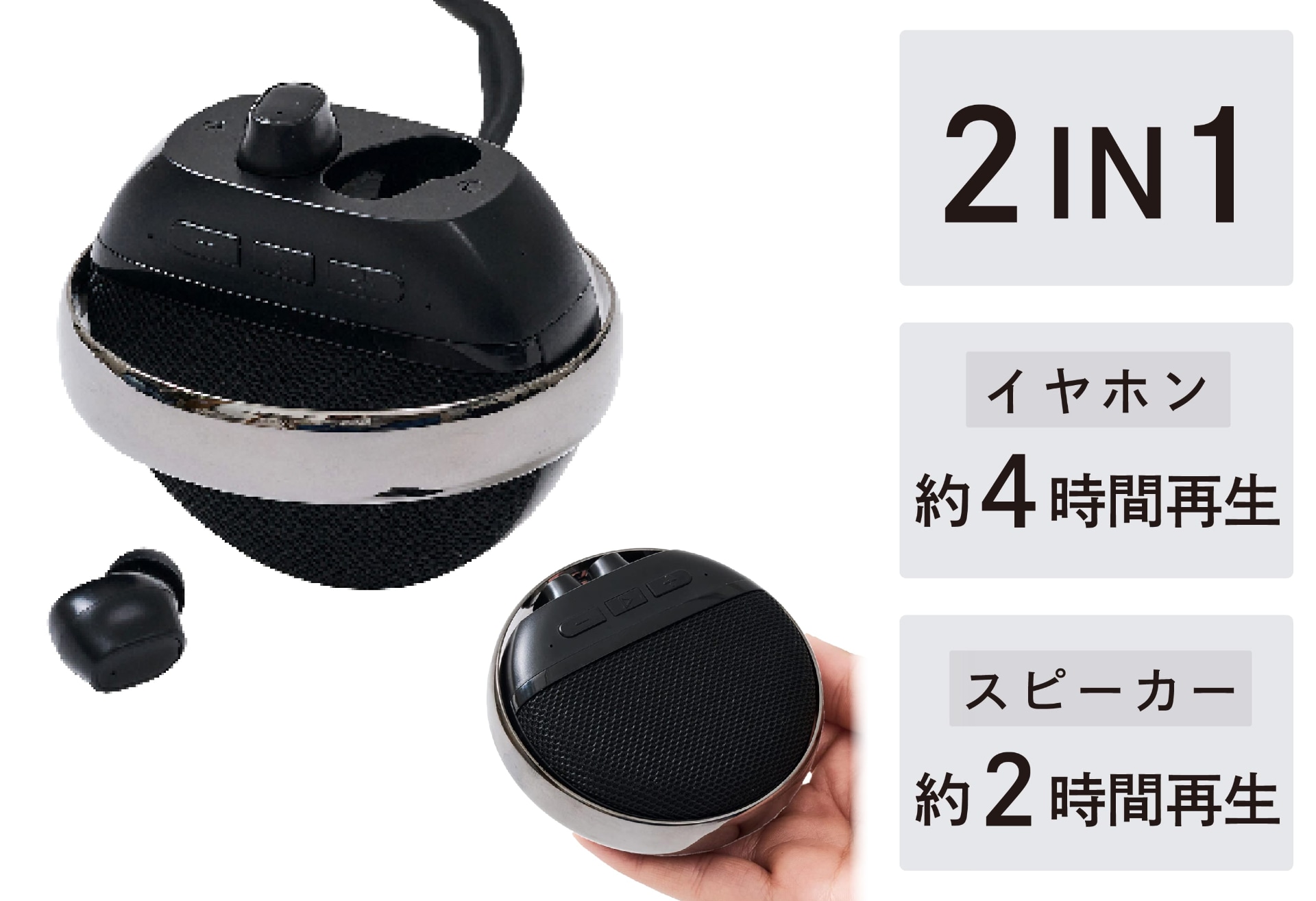 2IN1ワイヤレスイヤホン&スピーカー